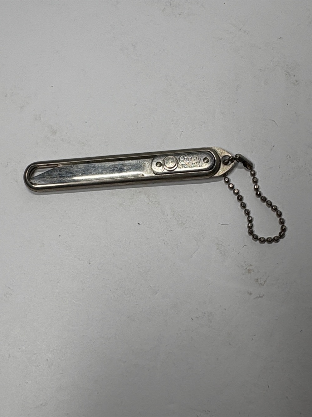Christy Silver Keychain Folding Tool